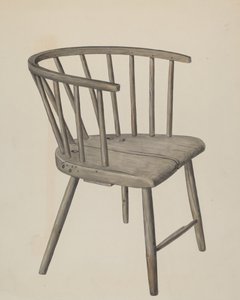 Ręcznie robiony fotel, ok. 1937.