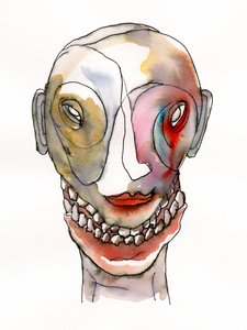 Portret z wykrzywionym uśmiechem autorstwa Wildemar Doomgriever