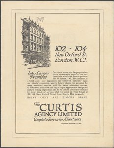 Agencja reklamowa Curtis, lata 20. autorstwa Wilfred Fryer