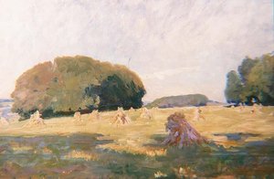 Stogi siana na polu autorstwa Wilfred Gabriel de Glehn