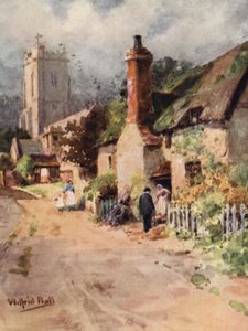 Old Sexton Huckleby (kolorowa litografia) autorstwa Wilfrid Williams Ball