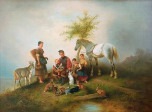 Czas karmienia autorstwa Wilhelm Alexander Meyerheim