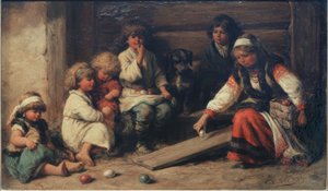 Gra w jajka wielkanocne w Rosji autorstwa Wilhelm Amandus Beer
