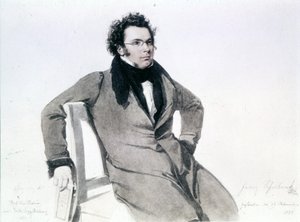 Franz Schubert (1797 - 1828), akwarela Augusta Reidera