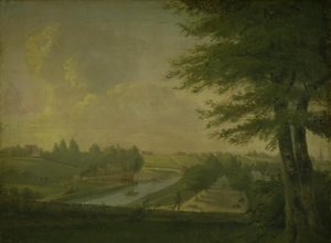 Lot nad kanałem Odense autorstwa Wilhelm Bendz