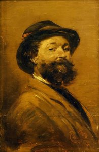 Autoportret w kolorze szaro-brązowym autorstwa Wilhelm Busch