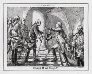 Fryderyk Wielki z Prus i Święty Cesarz Rzymski Józef II autorstwa Wilhelm Camphausen