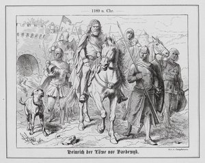 Henryk Lew, książę Saksonii, przed Bardowiekiem autorstwa Wilhelm Camphausen