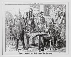 Książę Eugeniusz Sabaudzki, Ludwik Badeński i książę Marlborough autorstwa Wilhelm Camphausen