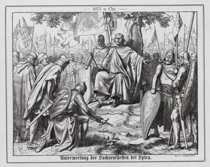 Poddanie się książąt saskich cesarzowi rzymskiemu Henrykowi IV w Spirze