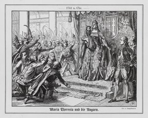 Węgrzy uznający Marię Teresę za swoją królową autorstwa Wilhelm Camphausen