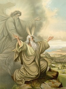 Pan pokazuje Mojżeszowi Ziemię Obiecaną (kolor lito) autorstwa Wilhelm Ebbinghaus