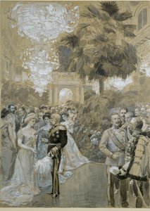 Bal dworski w wiedeńskim Hofburgu, pałacu miejskim cesarzy Austro-Węgier ... autorstwa Wilhelm Gause