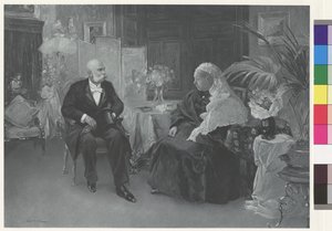 Królowa Wiktoria i cesarz Franciszek Józef w hotelu du Cimiez w Nicei autorstwa Wilhelm Gause