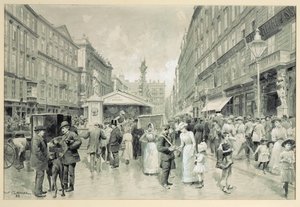 Graben, centralny plac w centrum Wiednia ... autorstwa Wilhelm Gause