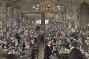 Brasserie studenckie w Thuringer Hof w Lipsku, ok. 1900 r.