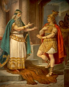 Król Sigurd spotyka mądrego pustelnika Grypina, z Sagi Sigurda, Sala Dolna, ok. 1882-83 (mural)