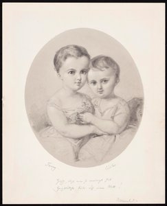 Wnuczki Fanny i Cécile Hensel, ok. 1860 r. autorstwa Wilhelm Hensel