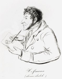 Autoportret Hoffmanna przedstawiający siebie wykonującego autoportret (zdjęcie bw) autorstwa Wilhelm Hoffmann