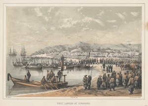 Pierwsze lądowanie w Gorahama, 1855 autorstwa Wilhelm Joseph Heine
