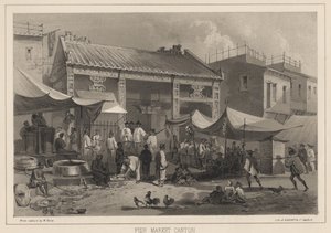 Targ rybny Kanton, 1855 autorstwa Wilhelm Joseph Heine