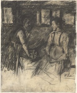 Dwie kobiety w kuchni autorstwa Wilhelm Maria Hubertus Leibl
