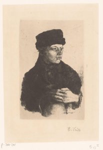 Chłopiec na farmie z dzbankiem autorstwa Wilhelm Maria Hubertus Leibl (signed by artist)