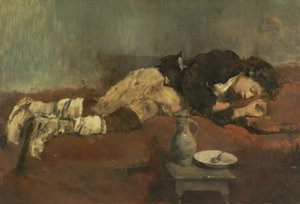 śpiący chłopiec sabaudzki, 1869 (panel) autorstwa Wilhelm Maria Hubertus Leibl