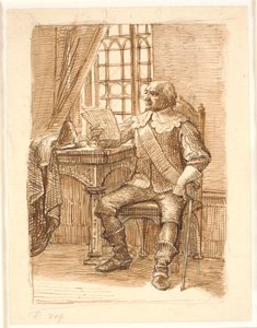 Szlachcic od Chr. 4. czas siedzi i czyta list autorstwa Wilhelm Marstrand