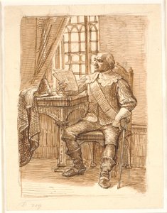 Szlachcic od Chr. 4. czas siedzi i czyta list autorstwa Wilhelm Marstrand