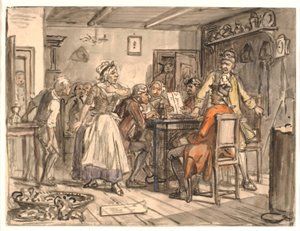 „Collegium Politicum”. (Dzban polityczny) autorstwa Wilhelm Marstrand