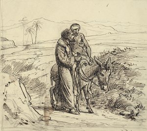Dobry Samarytanin towarzyszy rannym autorstwa Wilhelm Marstrand