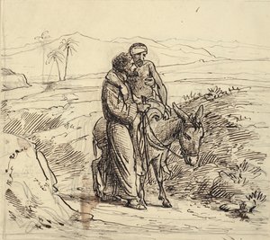Dobry Samarytanin towarzyszy rannym autorstwa Wilhelm Marstrand