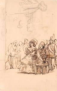 Turecki książę Mehmet Ali jako kawaler hrabiny Danner podczas jego wizyty w Kopenhadze, maj 1859 autorstwa Wilhelm Marstrand
