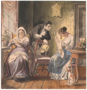 Wizyta (Wizyta z życia codziennego) autorstwa Wilhelm Marstrand