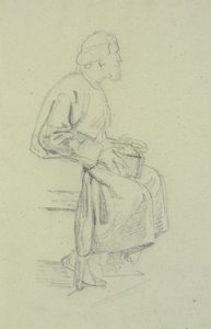 Studia postaci. Siedzący staruszek autorstwa Wilhelm Marstrand