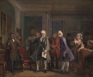 Z „Den Stundesløse” Ludviga Holberga, akt I, scena 6 autorstwa Wilhelm Marstrand