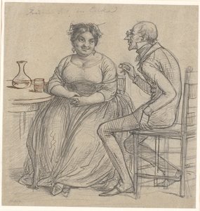 „Zabieganie o wdowę” autorstwa Wilhelm Marstrand