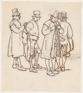 Grupa czterech szwedzkich rolników autorstwa Wilhelm Marstrand