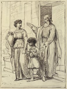 Hagar i Ismael opuszczają Abrahama autorstwa Wilhelm Marstrand