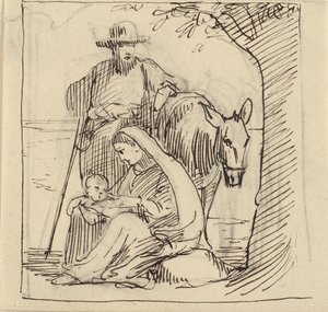 Odpocznij w drodze do Egiptu autorstwa Wilhelm Marstrand