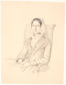Portret Sophie Frederikke Raffenberg, siedząca w fotelu autorstwa Wilhelm Marstrand