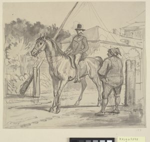 Jeździec i tollman autorstwa Wilhelm Marstrand