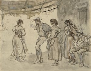 Saltarellodanowie autorstwa Wilhelm Marstrand