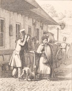Scena przed straganem konsumpcyjnym autorstwa Wilhelm Marstrand