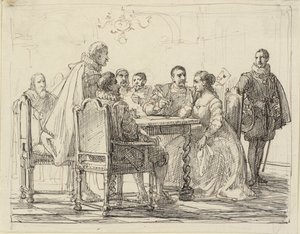 Scena firmowa, Chr. IV czas autorstwa Wilhelm Marstrand