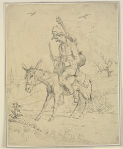 Skrzypek na osiołku autorstwa Wilhelm Marstrand