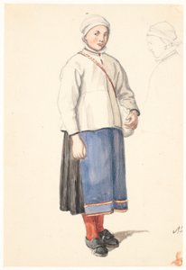 Stojąca szwedzka wieśniaczka autorstwa Wilhelm Marstrand