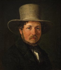Malarz Christen Købke autorstwa Wilhelm Marstrand