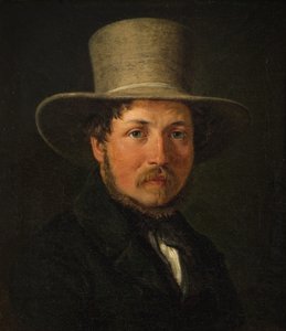 Malarz Christen Købke autorstwa Wilhelm Marstrand